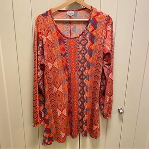 Guru-Colorful Geometric Women's Tunic/Mini Dress-Size M/L